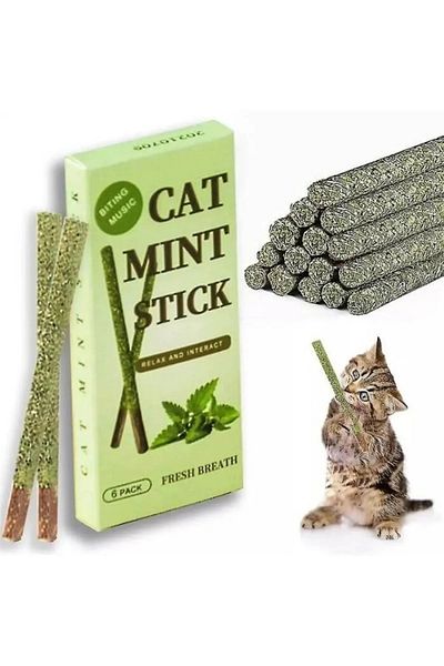 TİNEKE 6 Natural Fruit Flavored Matatabi Cat Catnip Branches