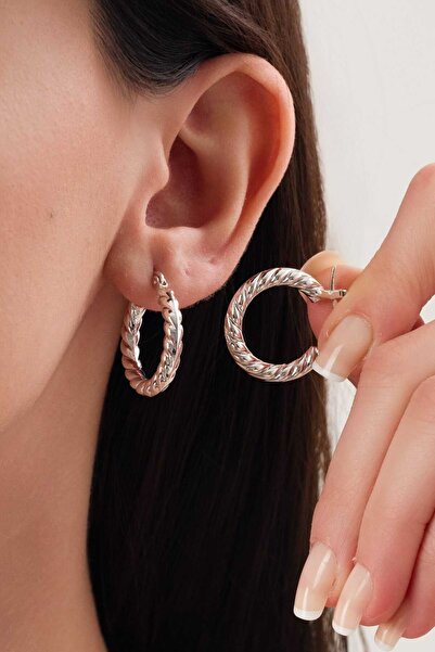 MRK أقراط نسائية صغيرة ملتوية