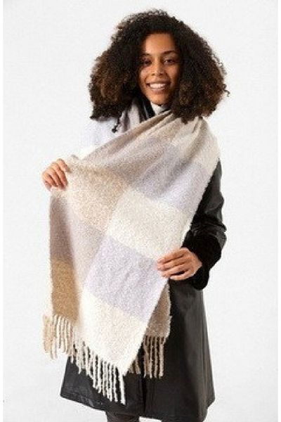 FRESCO SCARFS Eșarfe cu modele pătrate colorate cu textura moale șal de umăr