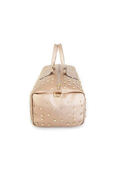 GOLDBAGS Taşlı Zımbalı Seheyat El Valizi 27x50x27cm