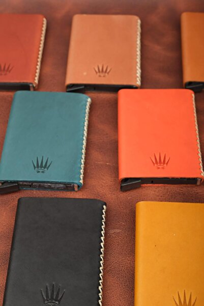 WATCHOFROYAL Μπρελόκ από γνήσιο δέρμα Buttero Blue Mechanism Card Holder