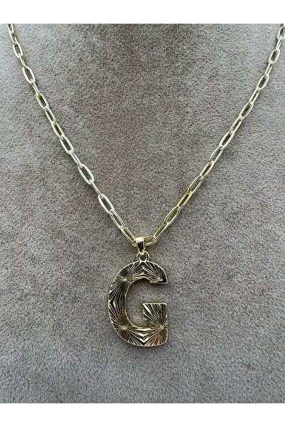 simplicist G Harf Çelik Kolye 50-5 Cm