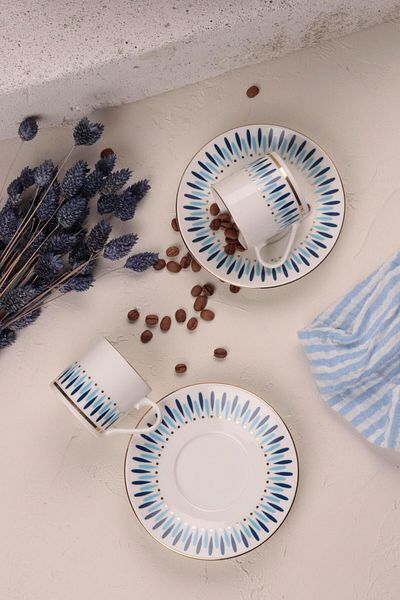 PORSER Palm Coffee Cup Set 4 Pieces for 2 People