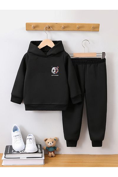 Let's Wear الباندا الغريبة المطبوعة قسط 3 طقم بدلة رياضية مدمجة من Yarn - طقم رياضي مكون من قطعتين