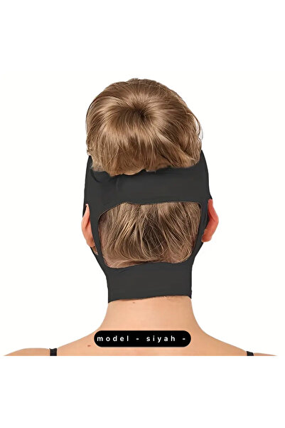 AboutThePerfect Siyah Çene ve Boyun Bandı, Yüz Şekillendirme ve Destek Aparatı