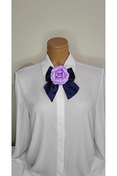 LO ADORO Cravată pentru femei - Papion cu detaliu de trandafir