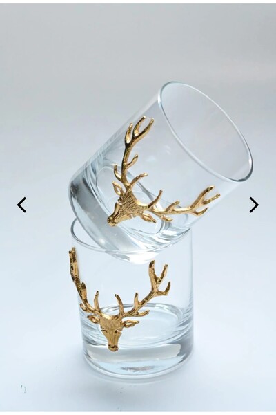iQey Home Gold Geyik Figürlü Bardak Tekli