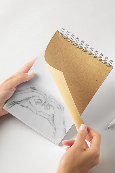 Copyder A5 Spiral Unlined Sketch and Notepad - 100 Sheets