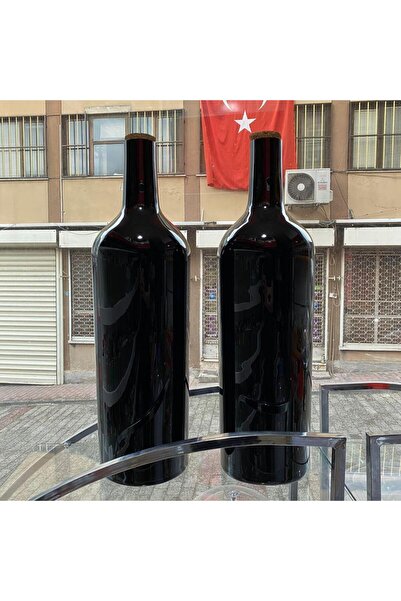 Ahsa Ticaret 18000 CC SİYAH CAM DEKORATİF ŞİŞE MANTAR TIPALI