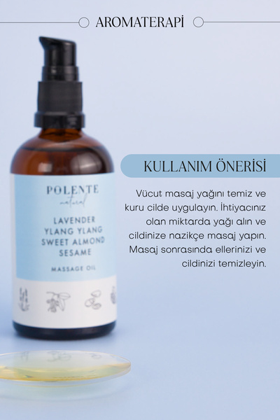 Polente Natural Lavanta & Ylang Ylang Sakinleştirici Masaj Yağı (100 ML)