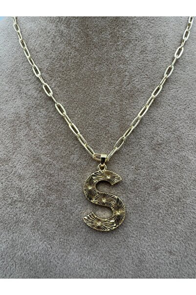 simplicist S Harf Çelik Kolye 50-5 Cm