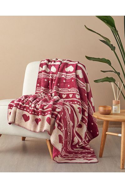 English Home Acrylic Tv Blanket - 130X170 cm Cherry, Romantic Memories