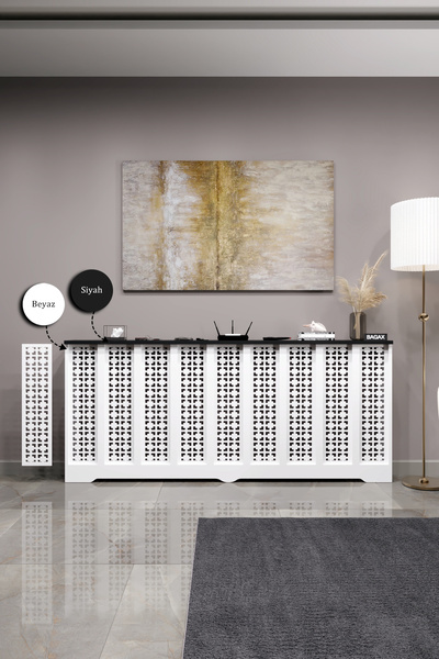 BAGAX Truva Model, Beyaz Üstü Siyah Renk,iç Ölçü 176 Cm Dış Ölçü 180 Cm Petek...