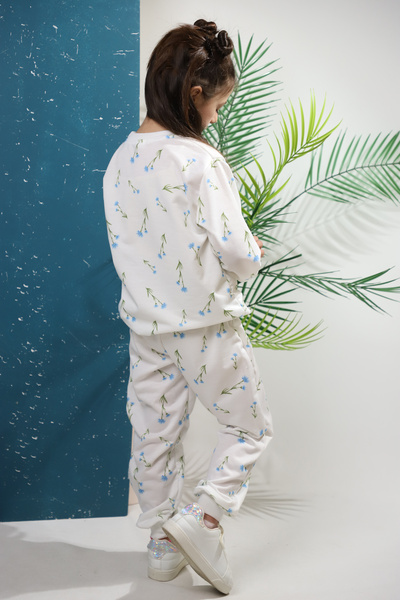 RISTAK Girl's Wild Flower Printed Double Set