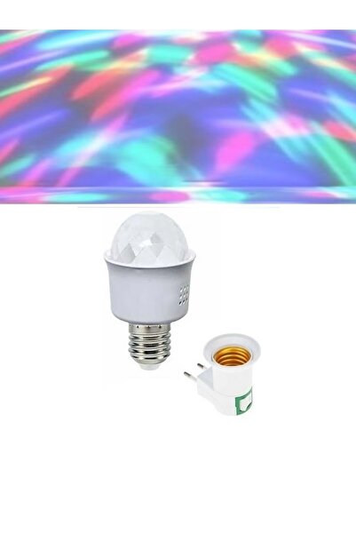 REWEL Kristal Led E27 Duy Renkli Disko Ampülü Prize Takılan Duy Hediyeli 313075