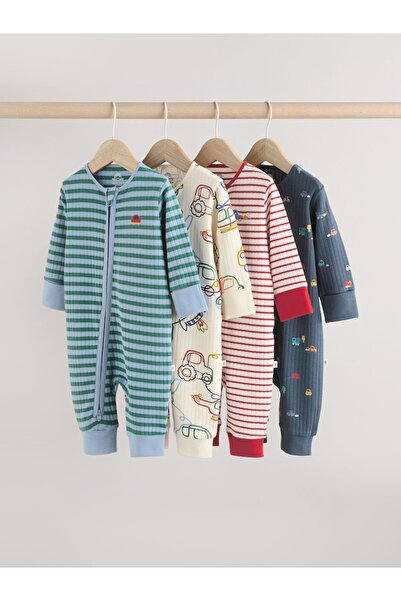 Next Baby 100 % Pamuklu Mavi - Bebek Transport Çift Yönlü Fermuarlı Ayaksız 4...