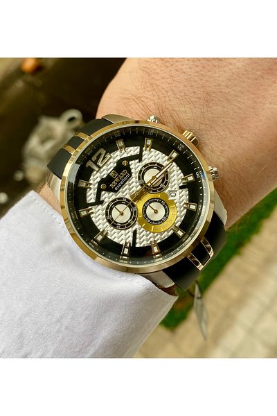 Reward Excellent Model Silicone Cord 5Atm Waterproof Men Wrist Watch Wristband Gift