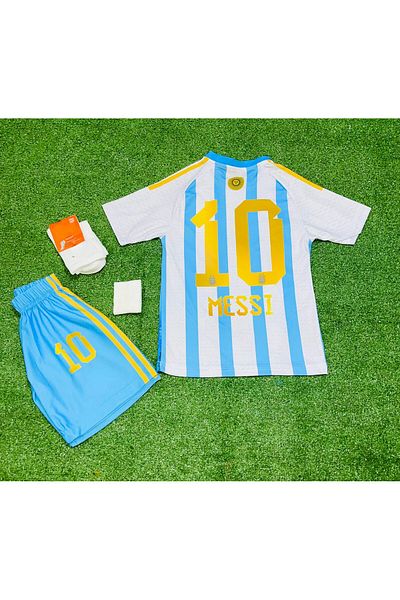 Lion Spor Tricou Lionel Messi Echipa Națională Argentina Culoare Albastru Alb
