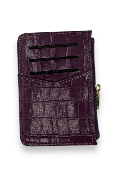 ÖZTÜRK DERİ Krokodil Desenli Çift Taraflı Kadın Cüzdan Kartlık