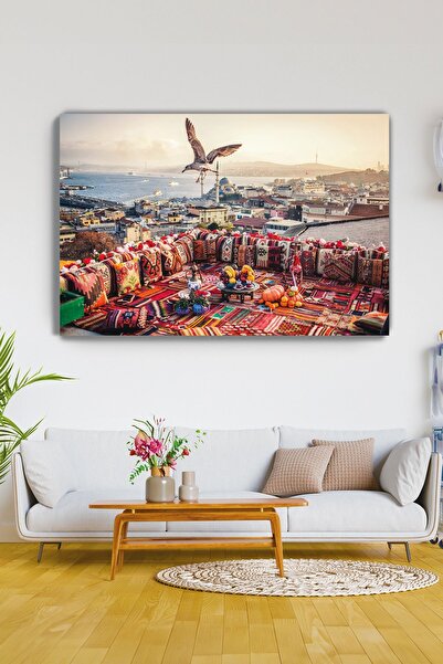 KanvasSepeti Pictură murală pe pânză cu peisaj din Istanbul, pictură pe pânză...