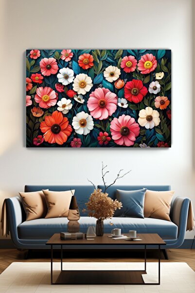 KanvasSepeti Tablou de perete din pânză cu grădina de flori - Decor pentru ca...