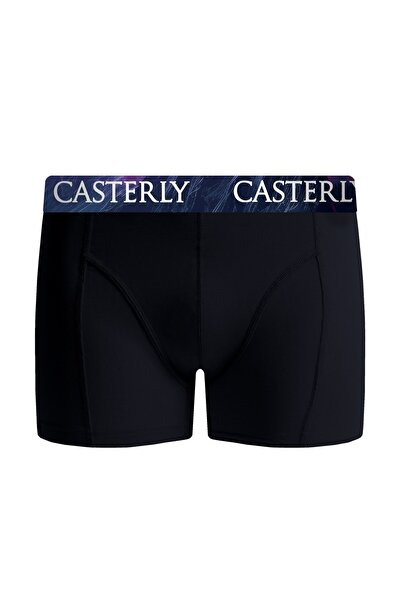 Casterly بوكسر رجالي أسود، قماش خاص غير قابل للطي وخياطة متينة