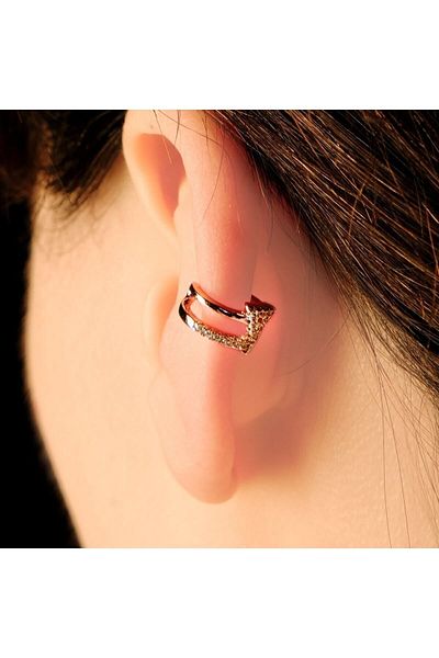 Lekka Design Triangle Earcuff Women's Anti-Tarnish Steel Luxury Cartilage Earrings