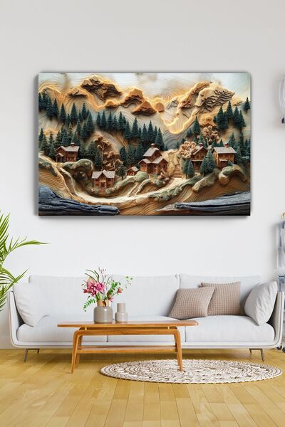 KanvasSepeti Tablou Bohemian - Hidden Valley - Tablou pentru sufragerie, pict...