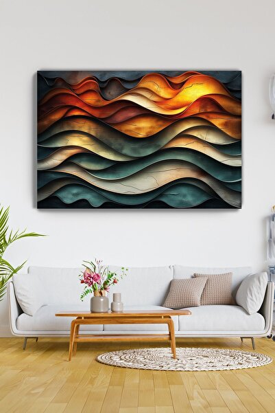 KanvasSepeti Harmony of Textures Canvas Wall Painting - Home Living Room Livi...