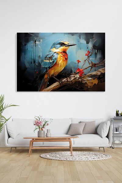 KanvasSepeti Bird of Paradise Wall Painting - Canvas Decor for Living Room, B...