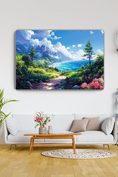 KanvasSepeti Journey to the Shore Canvas Wall Art - Home Living Room - Bedroo...