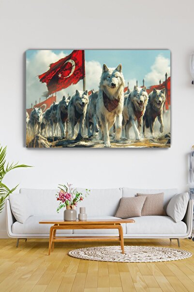 KanvasSepeti Турска живопис - Славно победа маслена живопис текстурирана плат...