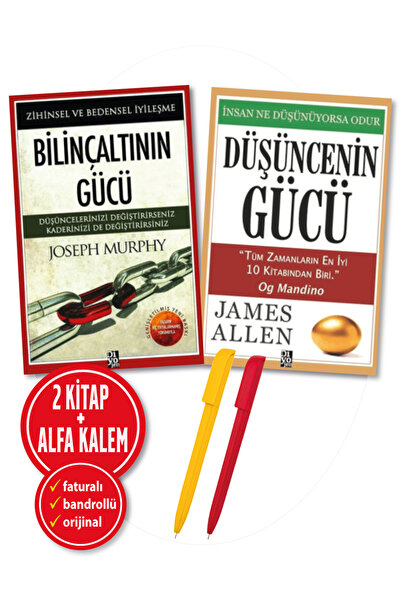 İnkılap Kitabevi Alfa Kalem+James Allen(Düşüncenin Gücü)+Joseph Murphy(Bilinç...