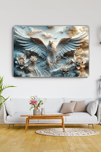 KanvasSepeti Mystical Eagle Canvas Wall Painting - Home Living Room - Bedroom...