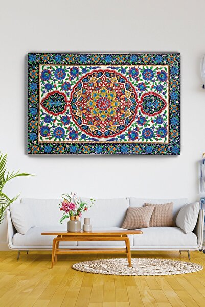 KanvasSepeti Ethnic Motif Patterned Vintage Wall Painting - Decorative Canvas...