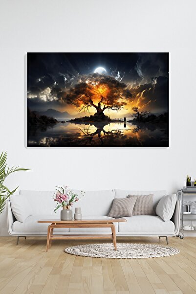 KanvasSepeti Tree of Thought Wall Art - Canvas Decor for Living Room, Bedroom...