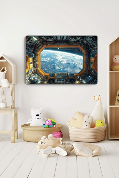 KanvasSepeti Space Explorer - Tablou pentru camera copiilor, pictură în ulei,...