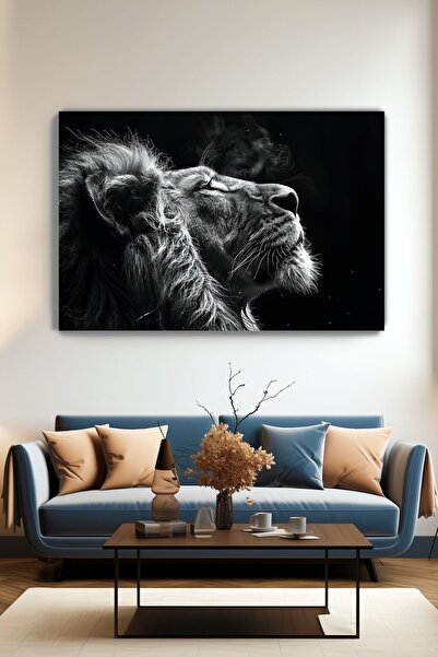 KanvasSepeti Pictură Dark Pride Lion, pictură în ulei, tablou pe pânză textur...