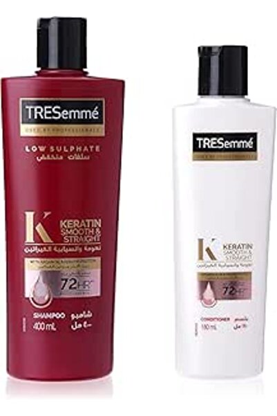 Tresemme شامبو الكيراتين لتنعيم الشعر وتصفيفه بزيت الأرجان، 400 مل + بلسم الك...