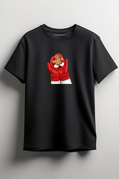 Merch&ice Crvene božićne rukavice i medenjak Štampano unisex T-shirt