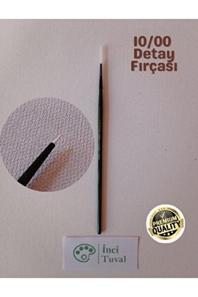 Cenova Art Profesyonel 10/0 Numara Detay Fırçası Yuvarlak Uç Kontur Fırça Doğal Kıl Yağlı,Akrilik Boya