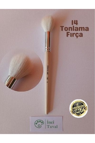 Cenova Art Size 14 Professional Natural Bristle Oil Acrylic Toning Brush