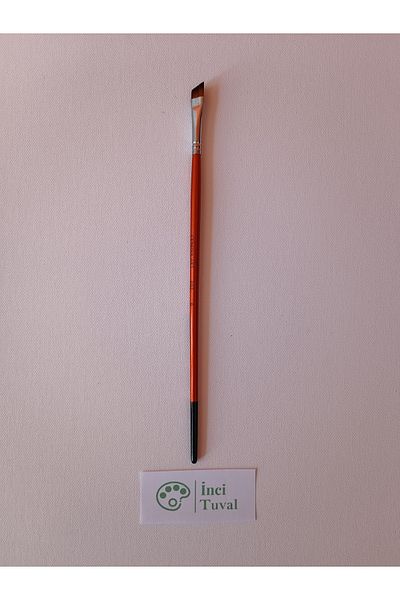 Cenova Art Size 6 Side Cut Professional Brush - Long Handle Natural Bristle,Acrylic Paint