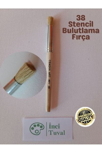 Cenova Art Number 38 Professional Clouding Brush - Natural Bristle Oil, Acrylic Paint