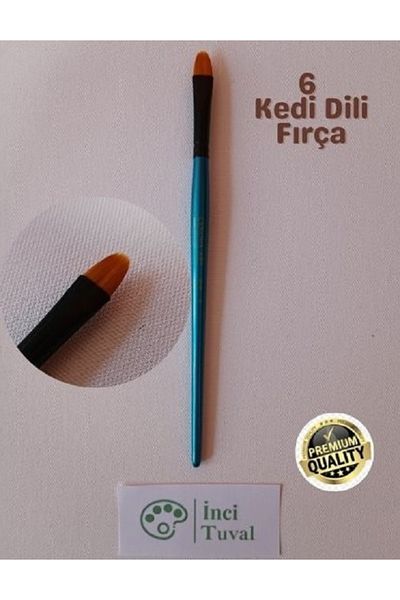 Cenova Art Size 6 Cat Tongue - Brush Oil Acrylic Paint