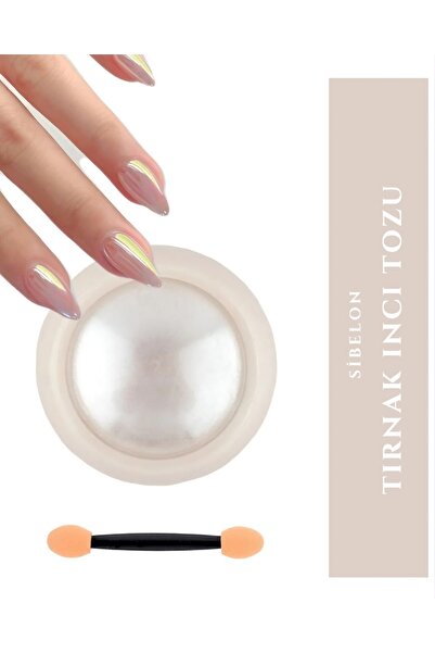 Sibelon 0,1 Gr Beyaz Inci Tozu Seti Tırnak Glitter Nail Art Tırnak Tozu 0,1 gr