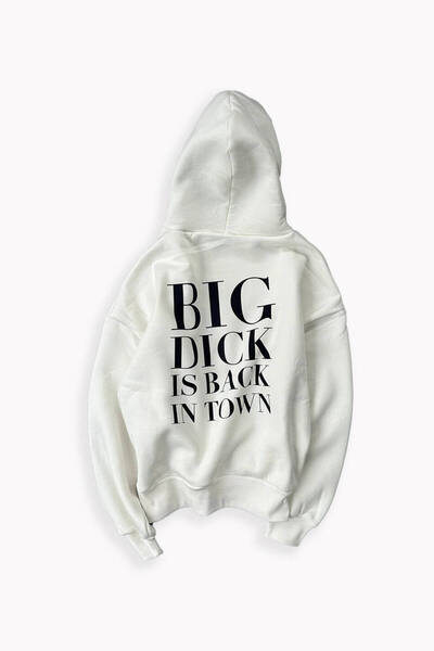 1887CLO Big Dick Ekru Oversize Boxy Fit Hoodie