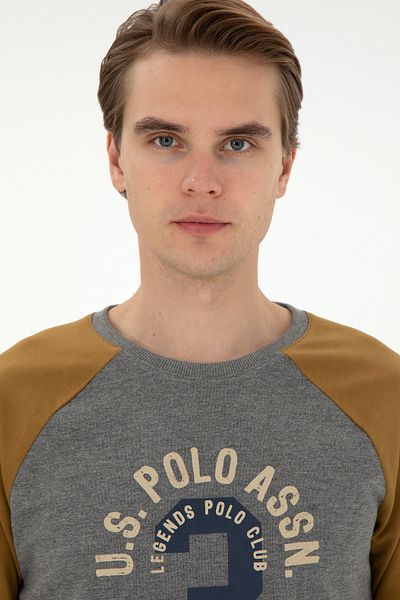 U.S. Polo Assn. Men's Anthracite Melange Sweatshirt 50270753 -Vr081