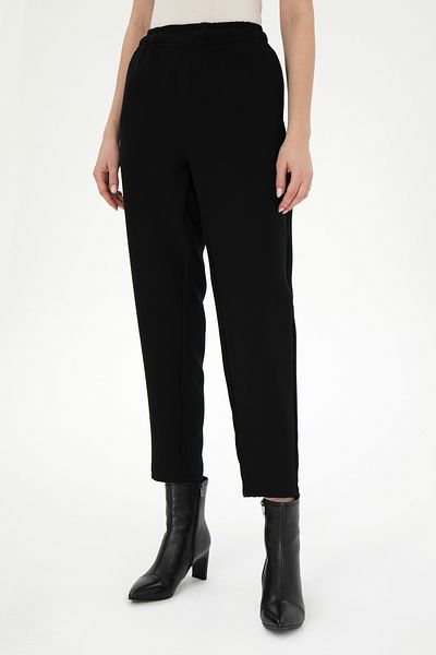 U.S. Polo Assn. Women's Black Canvas Trousers 50290902 -Vr046
