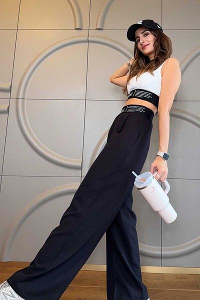 Clothing palette Belt Elastic Detail Pants